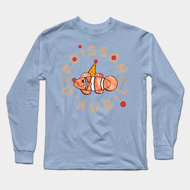 Poisson d’Avril / April Fish Long Sleeve T-Shirt by chowlet